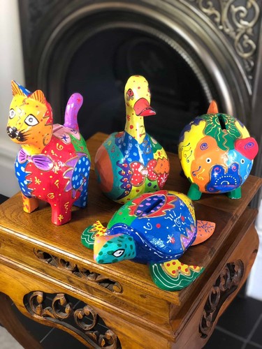 Wooden piggy bank money - piggy,