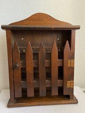 Casetta Portachiavi Vintage In Legno scuro, Portachiavi Casalingo da Ingresso 