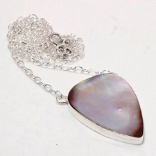 Ciondolo catena pietra preziosa madreperla fatto a mano regalo unico...