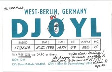 BR4245 Pubblicità Cartolina stazione radio West-Berlin, Germany DJØYL  alla staz