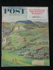 Vintage Saturday Evening Post  May 21, 1960  John Clymer cover art