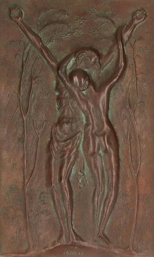 Targa parete bronzo art - bronzo,