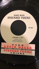 "LUCIO DALLA CIAO STEFANO FUCILI CHIARA  7"" 45 STICKER JUKE BOX STRIP"