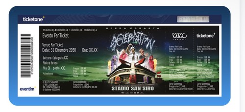 Biglietto concerto sfera - biglietto,
