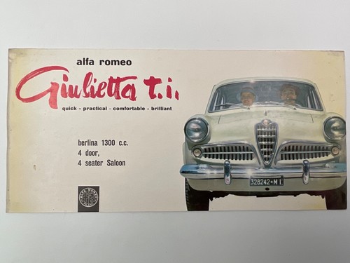 Alfa romeo giulietta i - alfa, t.i