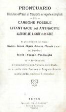 PRONTUARIO PREZZI CARBONE FOSSILE ANTRACITE SAVONA GENOVA LA SPEZIA 1908 CHARVET