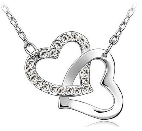 Collana cuore doppio cristal - collana,