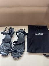 Chanel Leather Braided Sandal