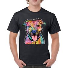 T-shirt Pit Bull colorata Dean Russo tutti hanno i migliori cani maglietta uomo