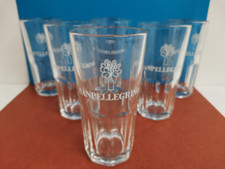 SANPELLEGRINO 6 BICCHIERI VINTAGE '70'80 VETRO SF 4 MADE ITALY BAR OSTERIA PUB