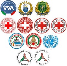 Adesivi parabrezza Enti di soccorso vigilanza vigili finanza e polizia