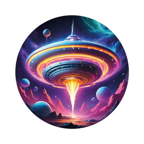 Adesivo ufo spazio - adesivo,