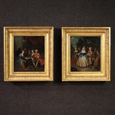 Pair of Antique Paintings Oil