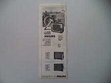 advertising Pubblicità 1965 TELEVISORE PHILIPS 19 TX 430 AT e TRATTORE FIAT 411