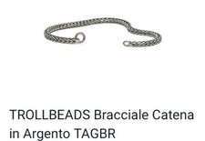 "TROLLBEADS" BRACCIALE START ARGENTO senza chiusura misura 18-19-21 a scelta ! 