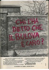 PUBBLICITA' ORIGINALE VINTAGE ANNI 70 - OROLOGI BULOVA