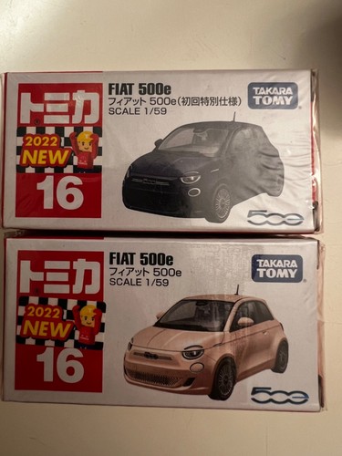 Fiat 500e tomica set - fiat,