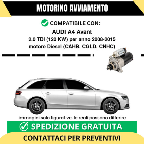 Motorino avviamento audi - motorino,