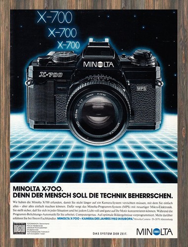 Minolta 700 pubblicità - minolta, x-700