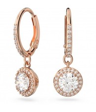 Orecchini a buco Swarovski Constella bianchi oro rosa  5638769