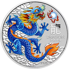 1 oz argento Lunar 3 drago