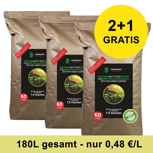 Biochar 60l 2 1 - 60l, (180l)