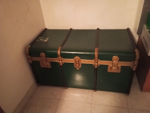 Baule antico legno grande - baule,