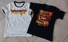 Wrangler/Vans Off The Wall N.2 T-shirt Originali  Unisex Taglia S Nero-bianco 