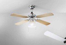 Ventilatore Soffitto Luce 4 Pale Lampadario ø 105 cm Perenz 7064 CR