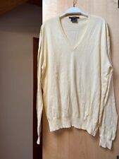 Maglioncino con scollo a V Gucci Uomo XL giallo paglierino 100% Cotone Pre Owned