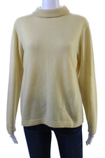 Maglione donna Sutton Studio maglia cashmere manica lunga girocollo giallo taglia L