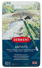 (TG. Confezione da 12 pezzi) Derwent Artists Matite Colorate in Scatola di Metal
