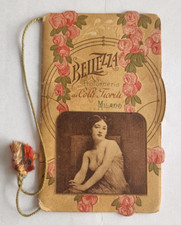 Antico Calendario CALENDARIETTO:BELLEZZA PROFUMERIA AI COLLI FIORITI MILANO 1910
