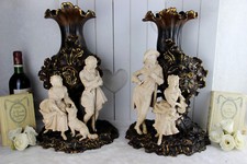 ENORME antica COPPIA statuine