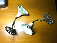 2 VECCHIE LAMPADE APPLIQUES DA PIANOFORTE AUTENTICO VINTAGE CONDIZIONI OTTIME