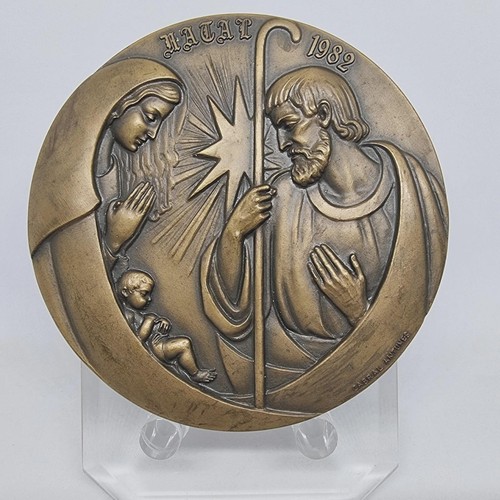 Medaglia bronzo natività - bronzo,
