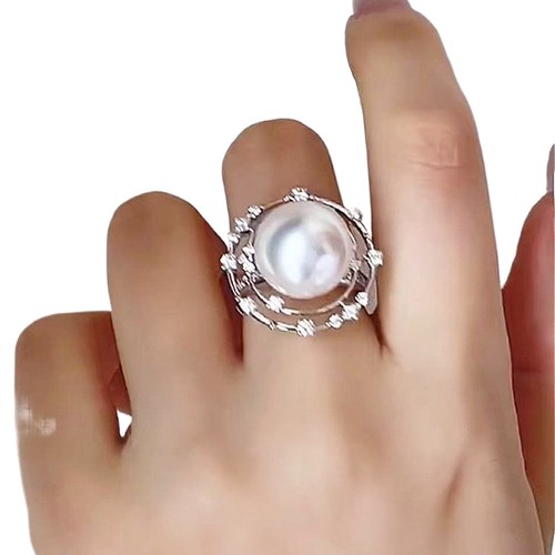 Anello con perle stella - , in