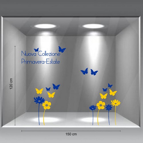 Adesivi vetrina primavera - adesivi,