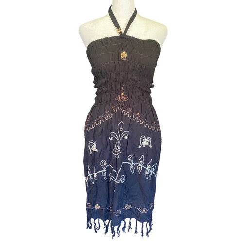 Abito midi nero con - , paillettes