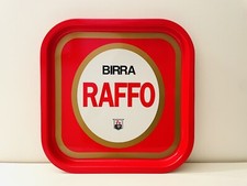? BIRRA RAFFO Taranto raro vassoio litografato in latta anni 70 Pagani Lecco