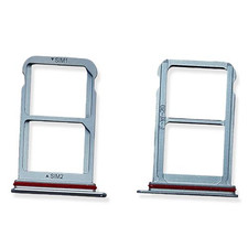 CARRELLO PORTA LETTORE DUAL SIM PER HUAWEI P20 PRO BLU BLUE AZZURRO