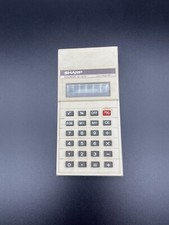 SHARP EL-220 ELSI MATE CALCOLATRICE VINTAGE CON VISORE NUMERI ROVINATO 6X13 cm