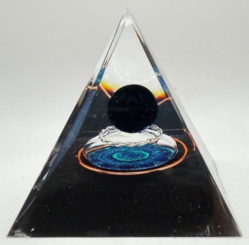 Piramide orgonite ossidiana - piramide,