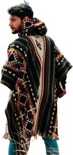 Poncho uomo - lana di alpaca -