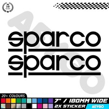 2x Adesivo Vinile SPARCO Decalcomania Auto Paracolpi Corsa Libreria Mod Sponsor Grafica