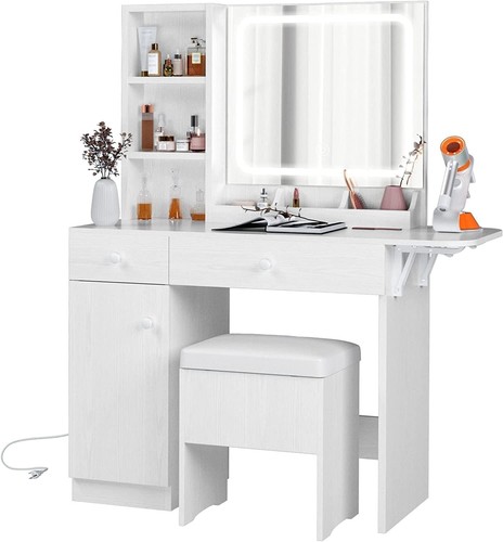 Scrivania vanity con - con, specchio