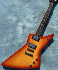 Electric Guitar Made of Imported Wood Sunrise Sunflower Tiger Pattern 6 Strings