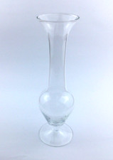 Vaso Alto in Vetro Trasparente Altezza cm 25 composizioni floreali e decorazioni