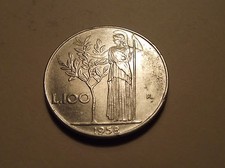 #739 Italy; 100 Lire 1958