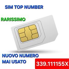 SIM GOLD NUMBER - VIP - NUOVO MAI USATO - RARISSIMO - NUMERO FACILE  339.111155X